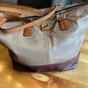 Dooney & Bourke Tan and Brown Tote Bag